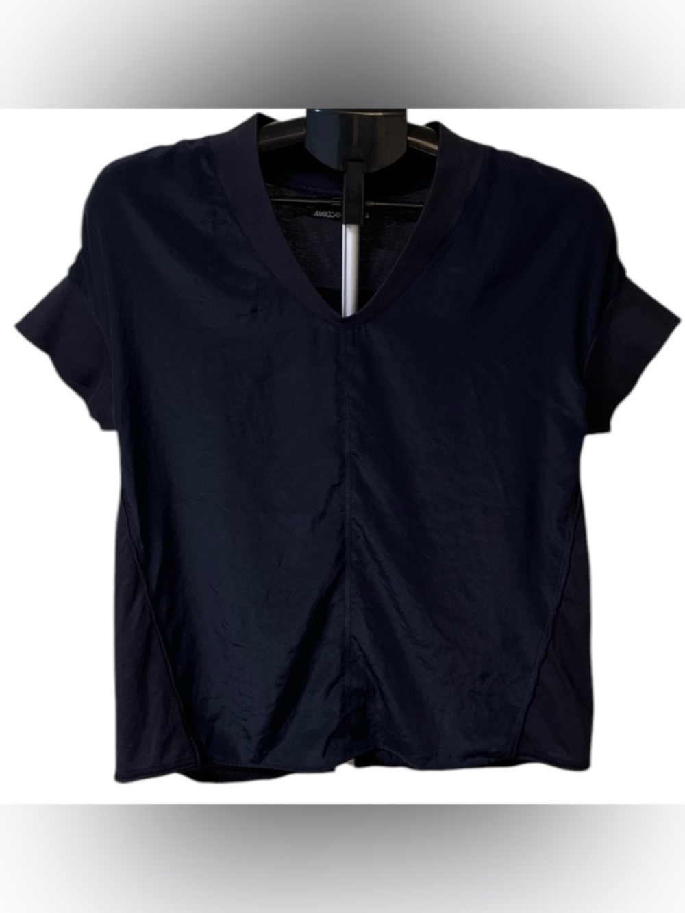 Marc Cain Black V-Neck Short Sleeve Top